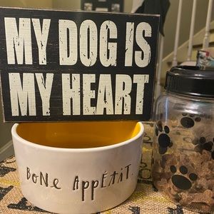 Rae dunn dog bowl new